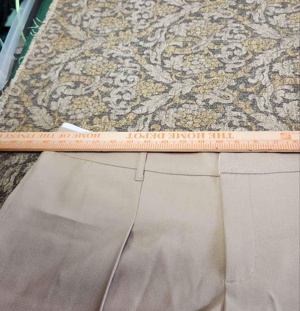 Women's Mid-Rise Wide Leg Contrast Waistband Trousers Future Collective Khaki XL - Picture 15 of 16